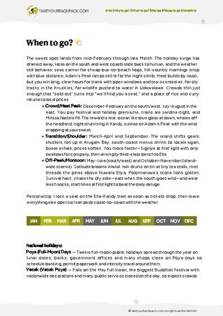 example page 1 from our offline Travel Guide for Sri Lanka